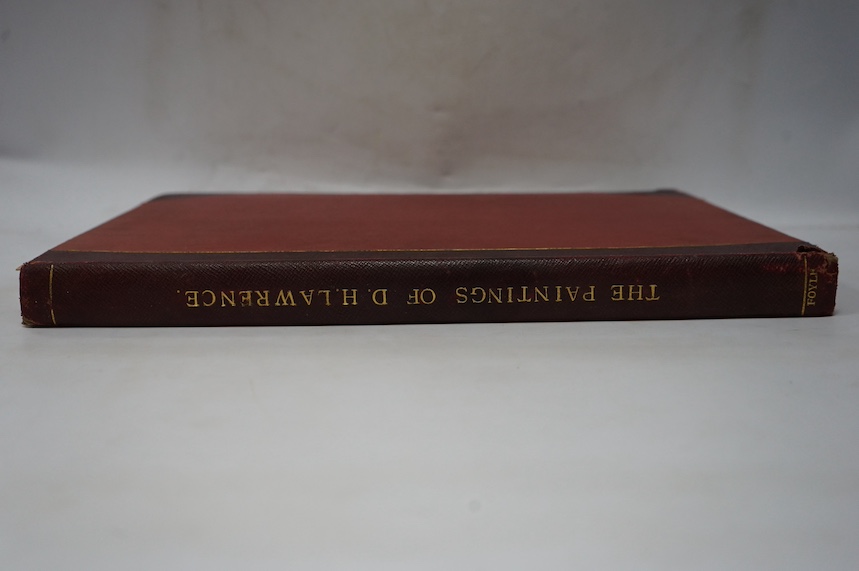 Lawrence, D.H. - The Paintings of D.H. Lawrence. Limited Edition (of 500 numbered copies). 26 coloured plates; contemp. maroon gilt ruled half morocco and cloth, gilt lettered spine, gilt top, folio. The Mandrake Press: